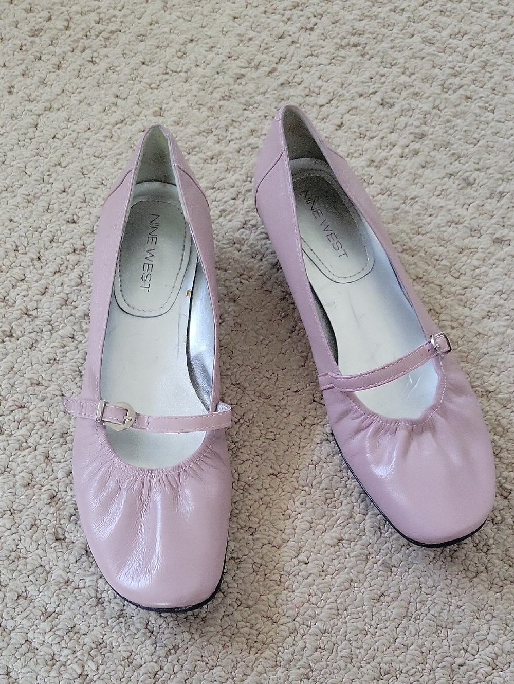 Nine West Light Pink Mary Jane Ballet Flats